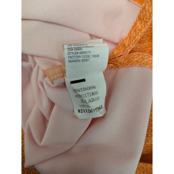 IZOD Golf Men’s Polo Shirt Large Orange Short Sleeve Performance Stretch - Picture 7 of 8